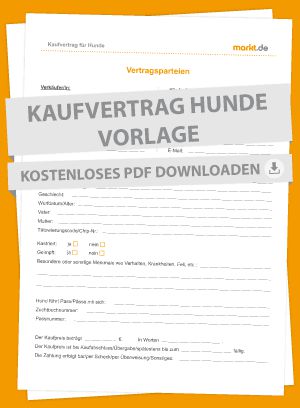 Kaufvertrag für Hunde markt ch