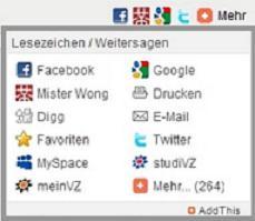 Lesezeichen Lesezeichen für markt.de