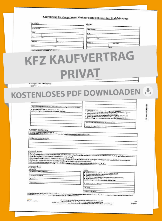 Bild KFZ-Kaufvertrag Vorschau