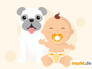 Tipps und Infos rund um das Baby Bild Baby mit Hund