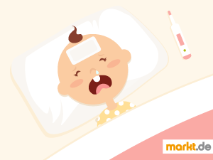 Was tun, wenn das Baby krank ist? Bild krankes, weinendes Baby