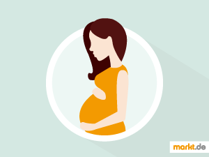 Bild schwangere Frau hält Babybauch