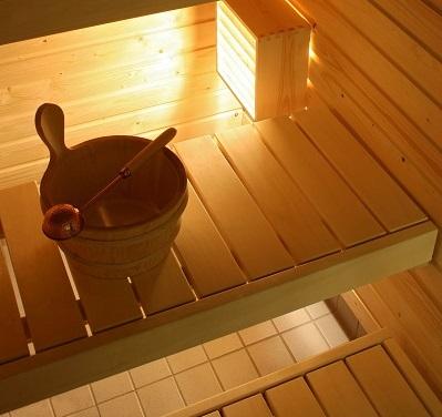 Bild Sauna zu hause mit Aufgusseimer
