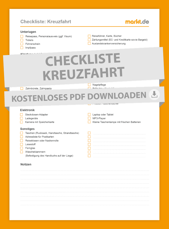 Checkliste Kreuzfahrt