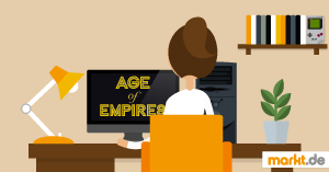 Grafik Frau spielt Age of Empires