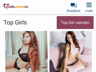 Top Girl Anzeigen werden in Rotation angezeigt. Erotik Top Girl