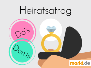 Der Valentinstag ist auf jeden Fall der richtige Tag für einen Heiratsantrag Grafik Ehering für Heiratsantrag