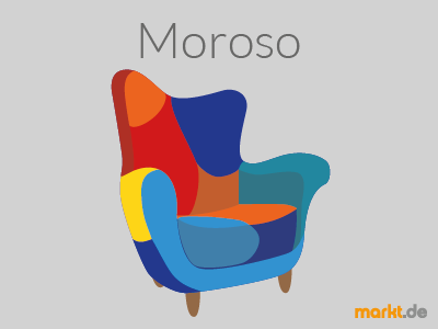 Die Marke Moroso gibt es seit 1952. Grafik Moroso Sessel