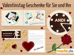 Geschenke für Deinen Traumann oder Deine Liebste Grafik Valentinstagsgeschenke für sie und ihn