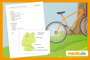 Unterwegs mit dem Fahrrad Grafik Fahrradtour