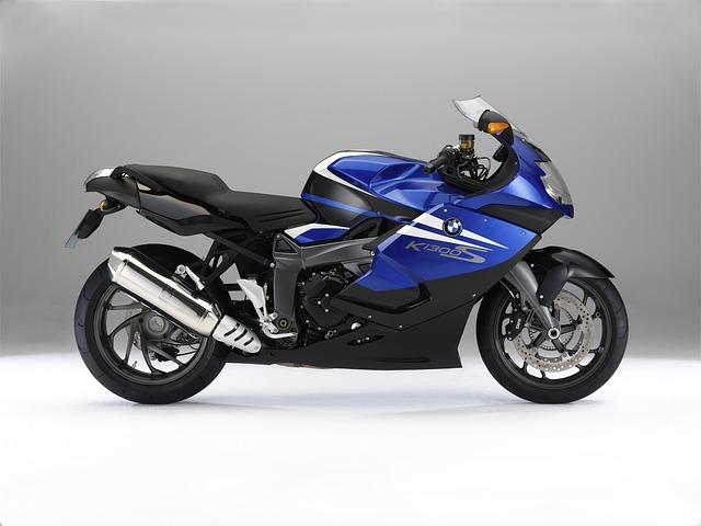 Bild blaues Motorrad