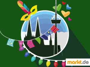 Jeder sollte den Kölner Karneval kennenlernen Grafik Kölner Dom