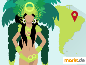 Karneval in Rio Grafik Sambatänzerin
