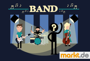 Die folgenden Schritte helfen Dir bei der Band-Mitglieder Suche Infografik Band