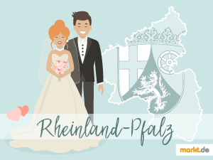 Rheinland-Pfalz bietet tolle Locations für eine Traumhochzeit. Grafik Romantische Locations in Rheinland-Pfalz