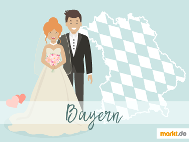 Grafik Romantische Orte für eine Hochzeit in Bayern