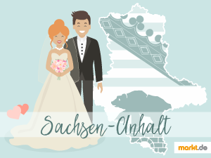 Eine Hochzeit in Sachsen-Anhalt kann zum echten Erlebnis werden. Grafik Romantische Hochzeitslocations in Sachsen-Anhalt
