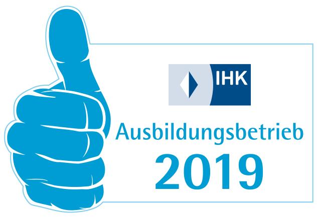 Wir sind ein IHK Ausbildungsbetrieb. IHK Ausbildungsbetrieb 2019