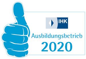 Wir sind IHK Ausbildungsbetrieb 2020. IHK 2020