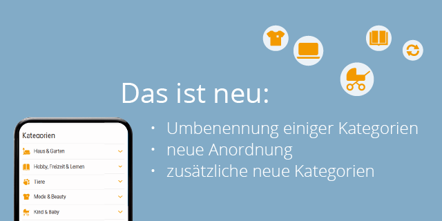 Wir haben unsere Kategorien angepasst