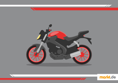 Bild rot, schwarzes Yamaha Motorrad