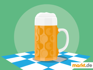 Jeder Besucher freut sich auf das Bier Bild Bierkrug