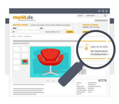 Mit dieser Option können Sie den Kontakt über Nachrichten deaktivieren. Grafik Kein Kontaktformular Zusatzoption