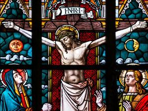 Bild Kreuzigung Jesus Christus Kirchenfenster