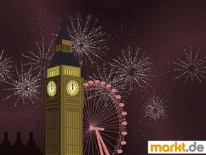 Silvester im Uralub zu verbringen ist ein unvergessliches Erlebnis Bild London Eye, Big Ben und Feuerwerk