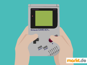 Der GameBoy ist für viele eine Kindheitserinnerung. Grafik Nintendo Gameboy