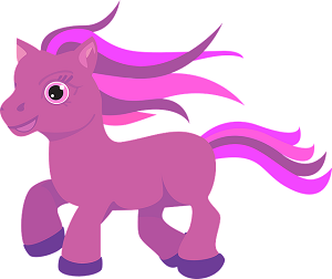 Von den Ponys gibt es nicht nur Figuren, sondern auch Filme. Ein rosanes Pony.