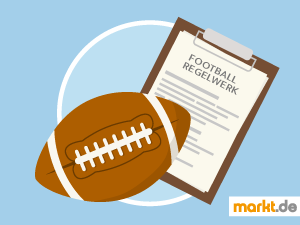American Football ist auch in Deutschland eine sehr beliebte Sportart. Grafik American Football Regeln