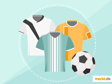 Beim Kauf von Fußballtrikots sollte man einiges beachten. Grafik Sportübersicht Fussballtrikots