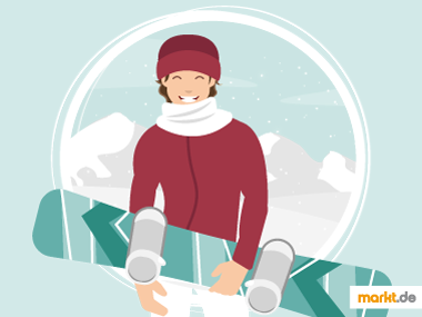 So lernt man Snowboard fahren. Grafik Sportübersicht Snowboarden