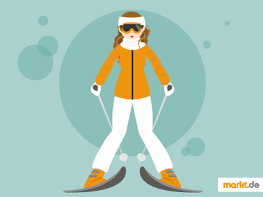 Alles rund ums Skifahren. Grafik Sportübersicht Skifahrstile