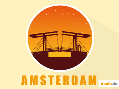 Grafik Magere Brug Brücke Amsterdam