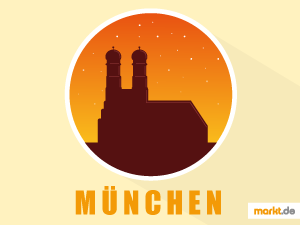München gehört zu den beliebtesten Reisezielen in Deutschland Grafik Frauenkirche München