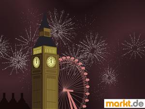 Bild Feuerwerk Big Ben und London Eye