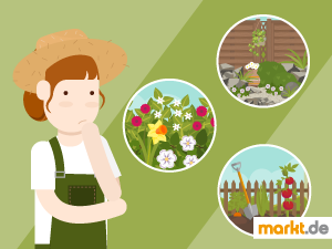 Bist Du der Blumengärtner oder doch eher Garten-Perfektionist? Finde es heraus. Grafik Garten-Typcheck