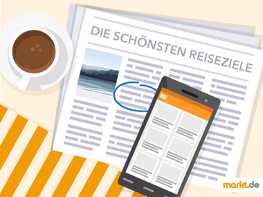 Grafik Kleinanzeigen in Zeitung und Handy