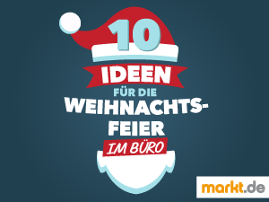 10 tolle Ideen für Weihnachtsfeier im Büro - lass Dich inspirieren. Grafik Weihnachtsfeier im Büro